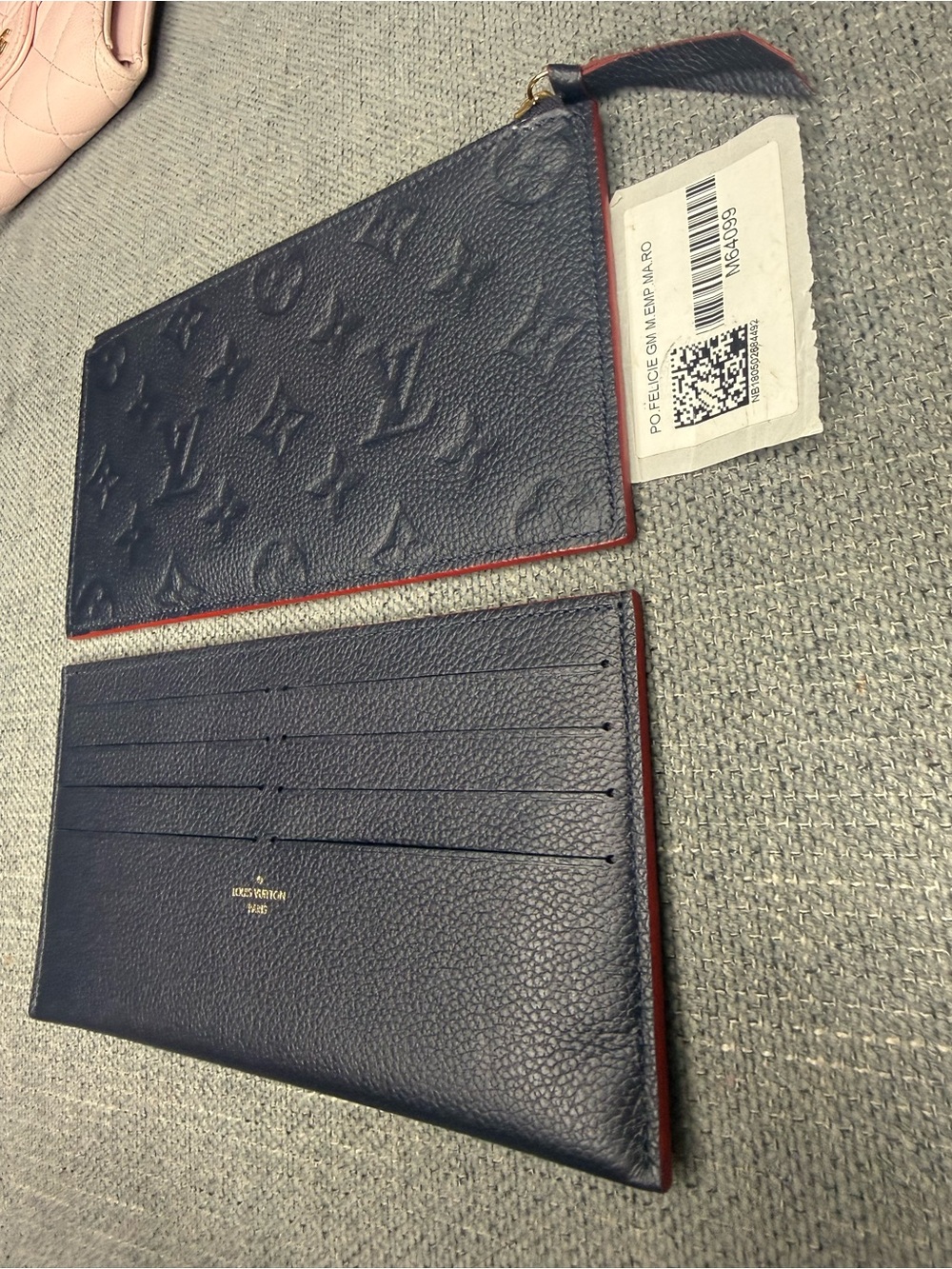 Louis Vuitton Felicie monogram empreinte pouch and card holder marine rouge - Picture 3 of 8